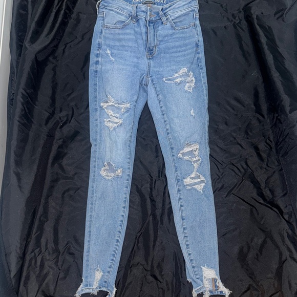 American Eagle Outfitters Denim - American Eagle Outfitters Ripped Blue Skinny Jeans